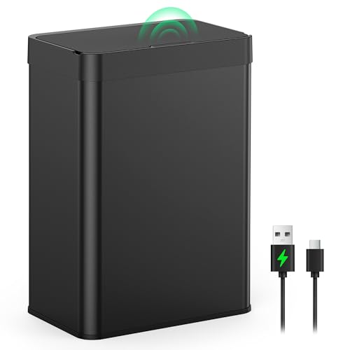 Kitchen Trash Can Touchless, 15 Gallon/55 Liter Stainless Steel Automatic