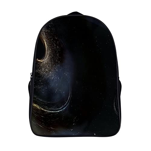 Mochila de moda juvenil con estampado Black Hole y relieve 3D escolar