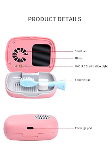 Impressive Smile Rechargeable Mini Uv Toothbrush Sterilizer Cover With Fan And Usb Cord For Travel Or Home, Long Battery Life And Improved Case Ventilation (White) #TOP6