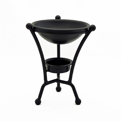 Grehom Oil Burner- Hour Glass (Black); Metal Home Fragrance Diffuser