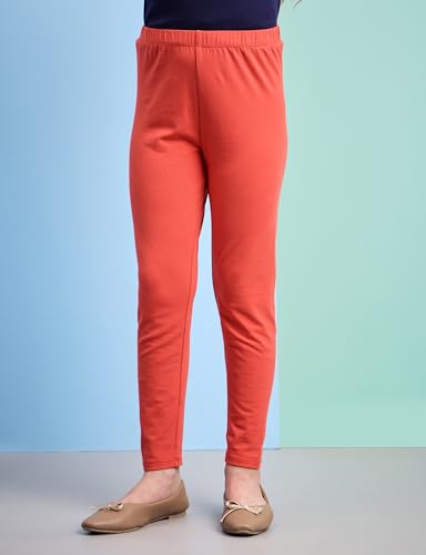 Image of Amazon Brand - Symbol Girl's Cotton Jersey Stretchable Leggings | Ankle Length | Aged 2-14 Years