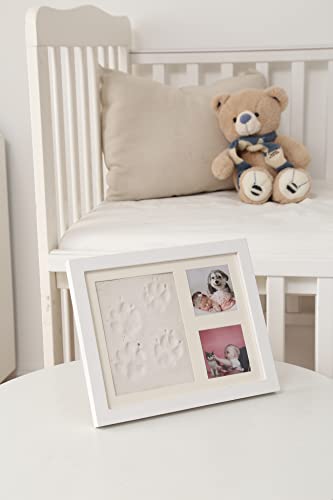 Pewingo Baby Footprint Kit, Baby Hand And Footprint Kit With A Wooden Picture Frame For Baby Boys Girls,Baby Gifts,New Parent,Grandparent,Baby Shower #TOP5