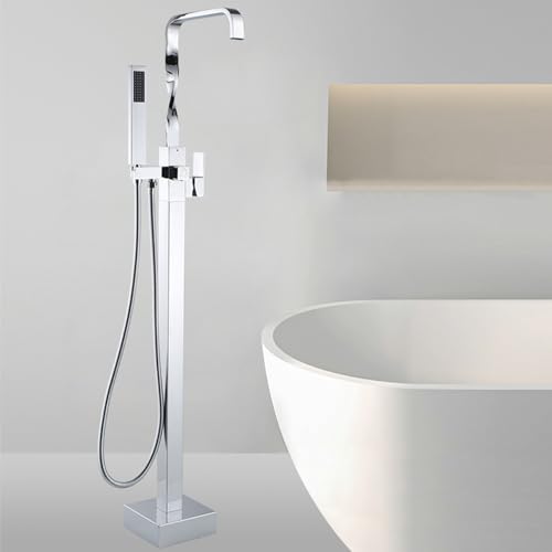 Robinet rotatif autonome or avec flexible de douche haute pression et mitigeur de bain LWX