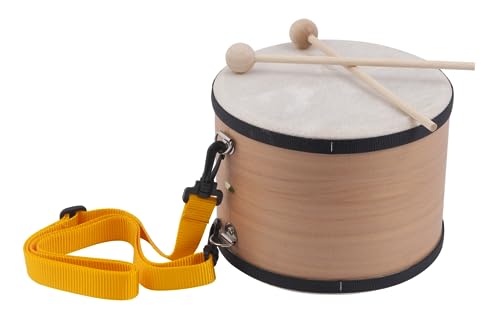 Basic Beat BB8B - 8' Pre-Tuned Single Bongo with Calfskin Heads, Natural Finish, Includes 2 Mallets...