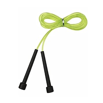 Simran Sports Speed Skipping Rope, Jump Rope With Pvc Handle, Pvc Pencil Sports Skipping Rope For Men, Women, Boys & Girls (Black Yellow) - image, photos