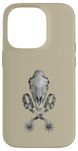 Western Skull Spurs Crossed Cowboy Gear �r���e�[�W���C���A�[�g �X�}�z�P�[�X iPhone 14 Pro �p