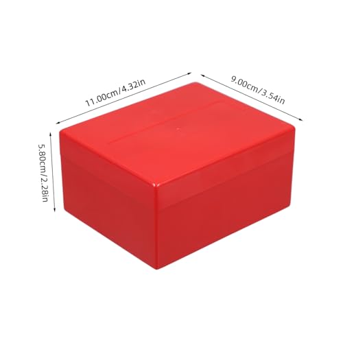Caja organizadora de monedas portátil rojo 20 piezas miniatura 2