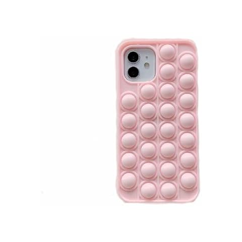 Pop it Fidget Toys Pink iPhone Case Pop Fidget Toys Push It Bubble Soft Silicone Phone Cover for Iphone 678 Plus X XR XS 11 12 ProInteresting Gifts for All Age (iPhone 7/8 Plus) Cover