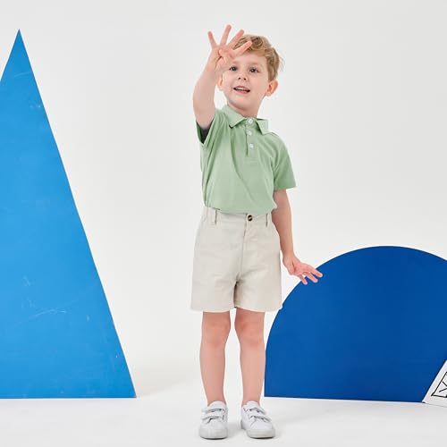 Image of Volunboy Baby Boy Summer Clothes Short Sleeve Polo Shirts Shorts Set Pique Beach Outfits