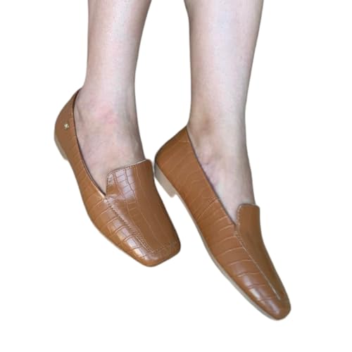 Sapato Sapatilha Mocassim Loafer Bico Quadrado Santinelli 1526-001-232 (Caramelo, BR, Adulto, Numéri