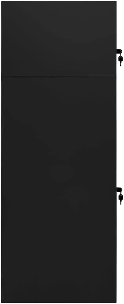 vidaXL Saddle Cabinet 20.9"x20.9"x55.1" - Lockable Steel Tack Locker with Adjustable Saddle Rack, Shelves, Hooks for Equestrian Sports Equipment Storage