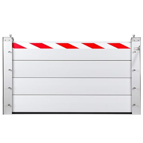 Reusable Flood Protection Baffle,Heavy-Duty Aluminum Flood Water Barrier Door for Garage, Front Door, Basement, Adjustable Water Dam, Easy to Install(H 100cm(3.3ft),L 220cm(7.2ft))