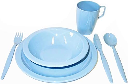 LIYH 48pcs Wheat Straw Dinnerware Set, Plastic Plates And Bowls Set,Unbreakable Plates,Outdoor
