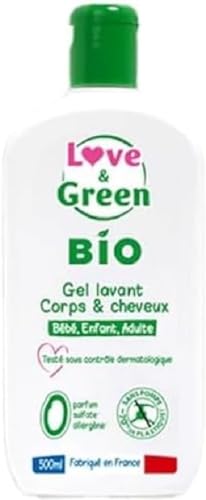 Love & Green tb4007 Gel Lavant cuerpo/cabello Bio 0% 500 ml