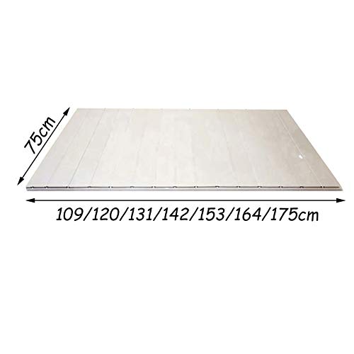Tapa de bañera plegable de PVC blanco de 109x75 cm 3