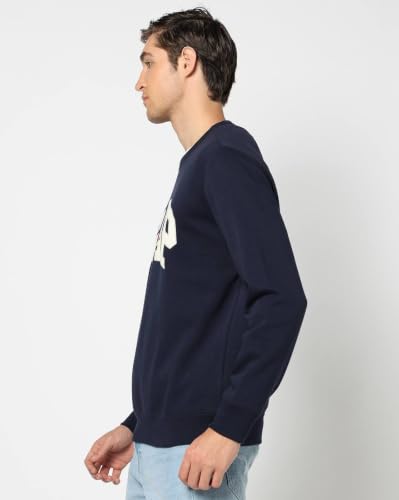 Image of Gap Men Embroidered Standard Fit Crew Full Sleeve Sweatshirt