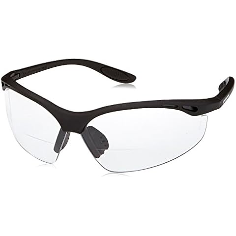 Crossfire Eyewear 12420 2.0 Diopter Talon Safety Glasses with Black Frame and Smoke Lens Cover
