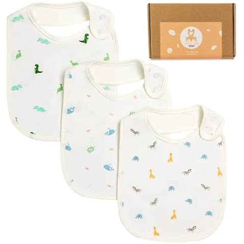 3 Waterproof Bamboo Baby Bibs for Newborns Cover