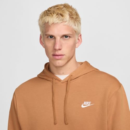 Nike Sportswear Club Fleece Pullover Hoodie (BV2654-224, FLAX/FLAX/WHITE)4
