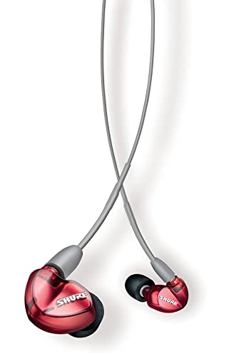 Shure Se535Ltd Professional Wired Sound Isolating Earbuds, High Definition Sound + Natural Bass, Three Drivers, Secure In-Ear Fit, Detachable Cable, Durable Quality - Red #TOP29