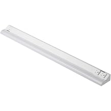 American Lighting 40-Inch LED Courant Undercabinet Light with Two Receptacles, 5CCT, White Finish, 120V AC, 25W, 1790 Lumens, CRI 90, 15 Amp, Ideal for Kitchen, Workspace, Retail Display