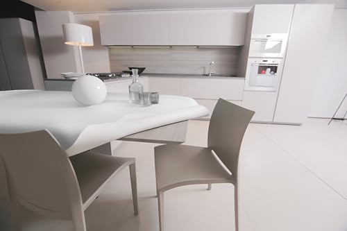 GEMITEX Muletón Protector de Mesa Fabricado en Italia Antideslizante, antigolpes, Doble Cara Blanco/Blanco, 140 x 300 cm, Decora y Protege tu Mesa de Golpes, arañazos y líquidos, reajuste con Borde