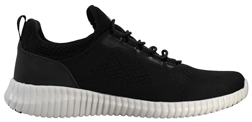 Skechers Men's Cessnock Food Service Shoe, Black/White, 10 M US