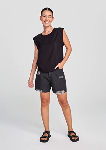 Blusa Mm Fem Mm Feminino, Preto Escuro, M