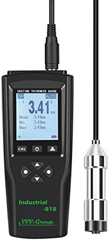 Digital Professional Coating Thickness Gauge Industrial-818 Paint Meter for Fe/NFe with Measuring Range: 0-197 mils | Resolution 0,001 mils