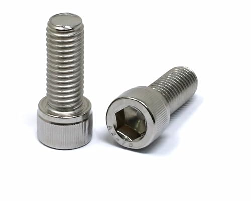 Image of iexcell 5 Pcs M12 x 30mm Thread Pitch 1.75 mm Stainless Steel 304 Hex Socket Head Cap Screws Bolts Kit