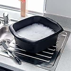 Addis 514616 Small Rectangular Washing Up Bowl, Black, 8 LTR