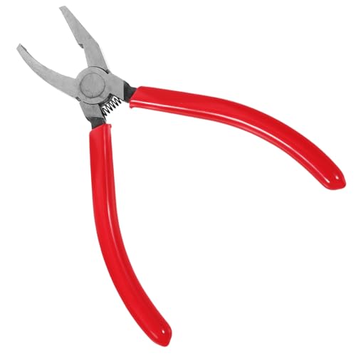 Cabilock Running Pliers with Curved Jaws Heavy Duty Glass Breaking Tool for Stained Glass Mosaics Fusion Projects Reliable Precision Cutting Without Fragments
