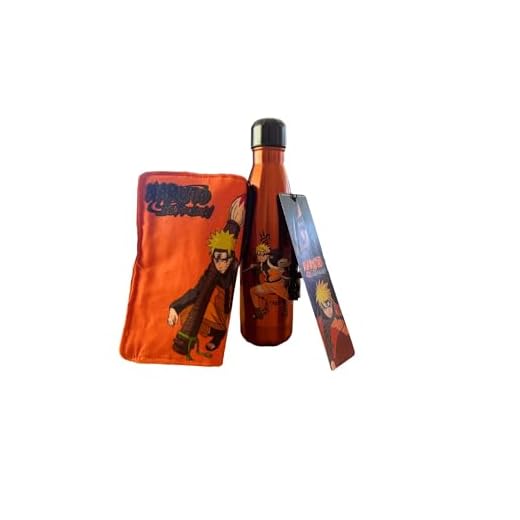 Homadict Naruto - Pack Botella isotérmica + protección manga - Caja decorativa estilo manga - Licencia oficial
