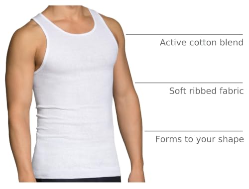 Image of Fruit of the Loom Men's Sleeveless Tag Free Moisture Wicking Tank A-Shirt