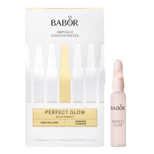 BABOR Perfect Glow Serum Ampoules for the Face, with Glow Pigments for a Radiant Complexion, Vegan Formula, 7 x 2 ml Concentrated Ampoules