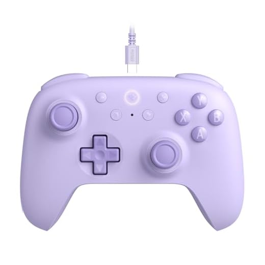 8Bitdo Ultimate 2C Wired Controller for Windows PC and Android, with 1000Hz Polling Rate, Hall Effect Joysticks and Hall Triggers, and Remappable L4/R4 Bumpers (Purple)
