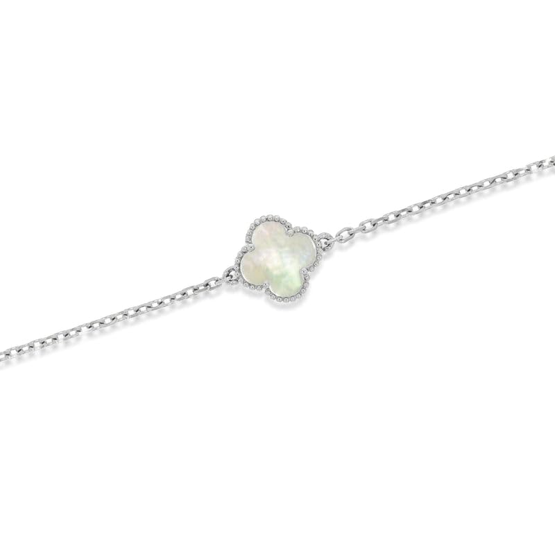 Image of Lucky Charm Clover Bracelet for Women | 925 Sterling Silver with 18K Gold Plating | Adjustable & Anti-Tarnish | Stylish Designer-Inspired Jewelry