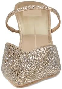 Dolce Vita Women's Kanika Crystal Pump, Light Gold Fabric, 8.5 | Image 1