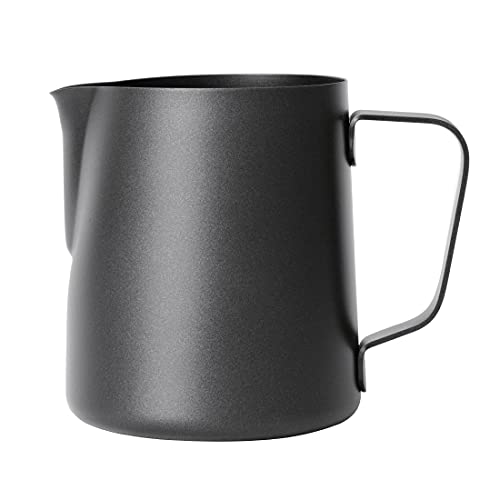 Olympia Black Non-Stick Milk Frothing Jug 340ml - Hot Drink Foam Maker and Milk Warmer for Latte, Cappuccinos, Macchiato CM606