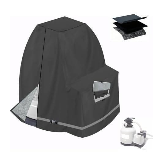 XCZ Sand Filter Pump Cover. Winter Insulated Cover. With Sherpa Lining. Suitable for 12-16in Sand Filter Pumps. Black