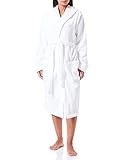 Emporio Armani Underwear Damen Iconic Sponge Bathrobe, White, M