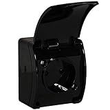 Photo Gallery koala serie ip44 schuko nero presa 1 scomparto Photo Gallery koala serie ip44 schuko nero presa 1 scomparto