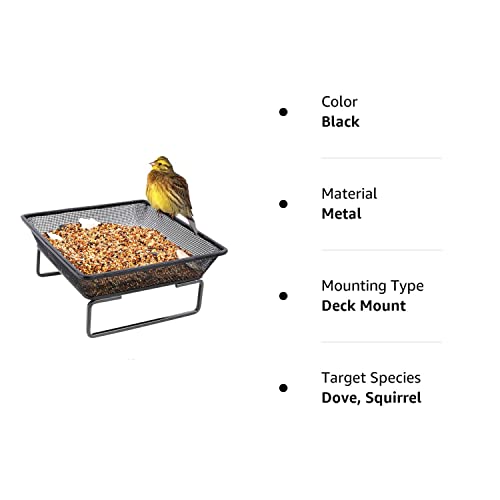 Wosibo Platform Ground Bird Feeder Tray, Metal Mesh Seed Tray For Ground Dove Birds Or Squirrels Outdoor Garden Decoration 2 #TOP6