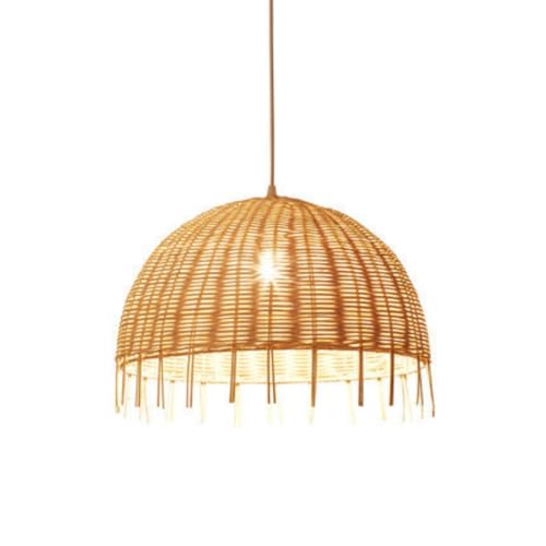 Suspension rotin naturel E27 pour illuminer votre salle à manger