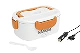 Fiambrera Eléctrica, 2 en 1 Comida Caliente Portátil Acero Inoxidable 1.5 L para Trabajo/Oficina y Coche 12V/ 220V & 40W