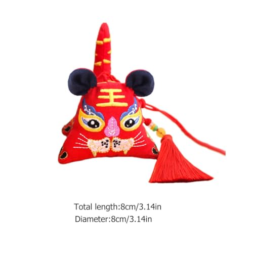 Bolsa colgante tradicional de sachet decorativo rojo miniatura 2