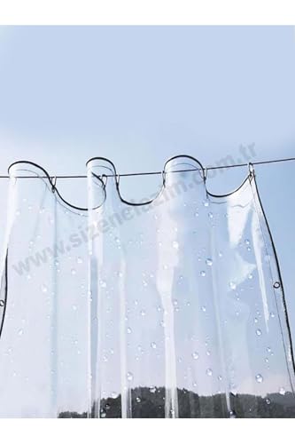 3m x 1m Şeffaf Balkon, Teras Perdesi ve Bağlantı Ekipmanları