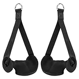 1 par de tríceps cuerda ergonómica no slip gimnasio lat pulldown accesorios resistentes 300 kg de tirón negra Lat-down para ejercer bíceps, latissimus dorsi accesorio de la máquina de cable