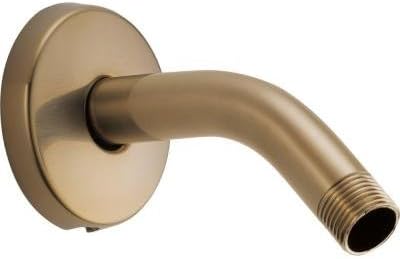 Delta Faucet U4993-CZ Wall Mounted Shower Arm and Flange, 6", Champagne Bronze