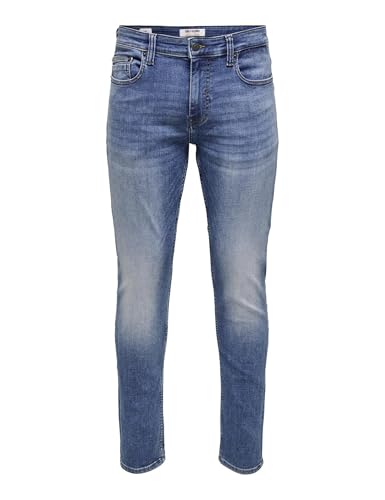 ONLY & SONS Onsloom Slim Jax MBD 9137 Dcc Dnm Noos Vaqueros Ajustados, Hombre, Medium Blue Denim, 30W / 34L